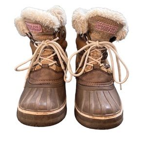 ❄️London Fog Girl's Tottenham Water Resistant Snow Boots Shoes Size 2